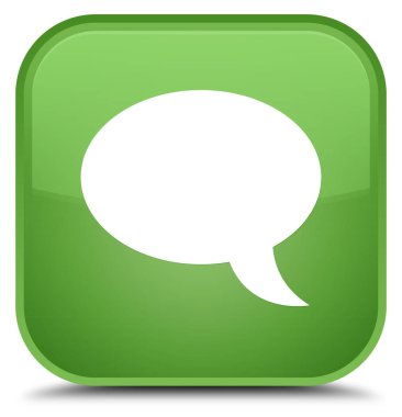 Sohbet simgesi özel yumuşak yeşil kare düğme