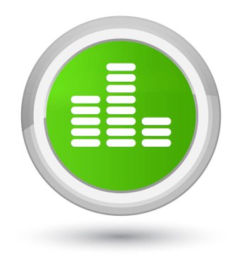 Equalizer'ı kutsal kişilerin resmi asal yumuşak yeşil yuvarlak düğme