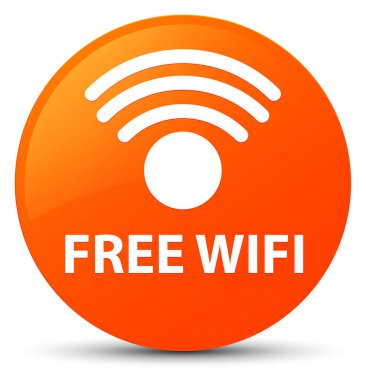 Ücretsiz Wi-Fi turuncu yuvarlak düğmesi