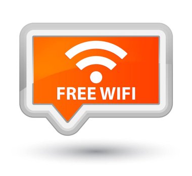 Ücretsiz Wi-Fi baş turuncu bayrak düğmesini