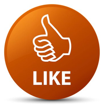 Kahverengi yuvarlak düğmesinin