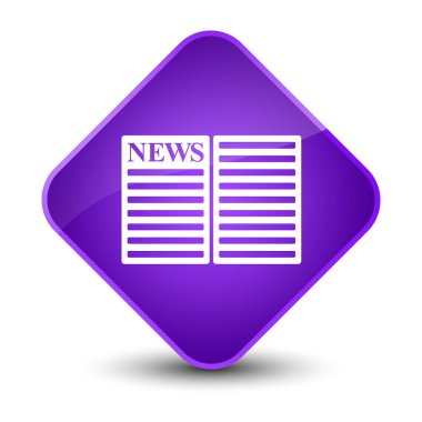 Gazete kutsal kişilerin resmi zarif mor elmas düğme