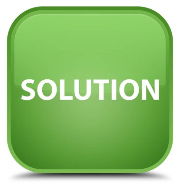 Çözüm özel yumuşak yeşil kare düğme