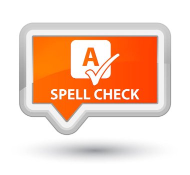 Yazım denetimi ana turuncu bayrak düğmesini