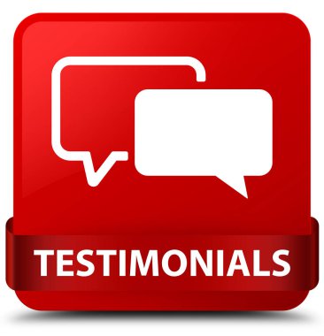 Referansları kırmızı kare düğmesini kırmızı kurdele orta