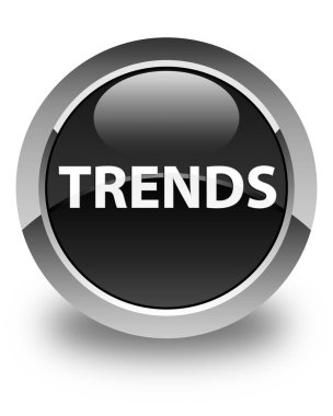 Eğilimleri parlak siyah yuvarlak düğme