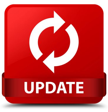 Güncelleştirme kırmızı kare düğmesini kırmızı kurdele orta