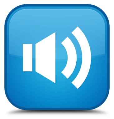 Ses simgesini özel camgöbeği mavi kare düğmesi