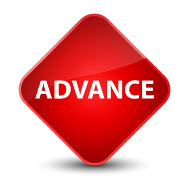 Önceden zarif kırmızı elmas düğmesi