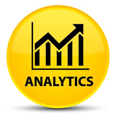 Analytics (istatistik simgesi) özel sarı yuvarlak düğmesi