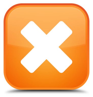 İptal kutsal kişilerin resmi özel turuncu kare düğme