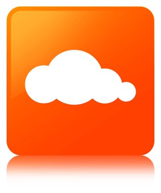 Bulut simgesi turuncu kare düğme