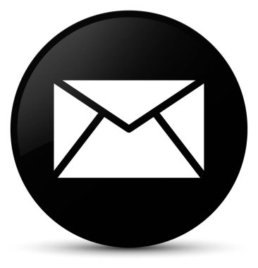 E-posta simgesi siyah yuvarlak düğmesi