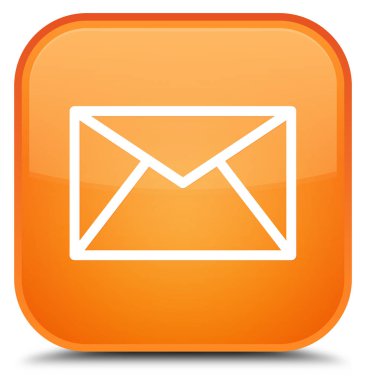 E-posta kutsal kişilerin resmi özel turuncu kare düğme