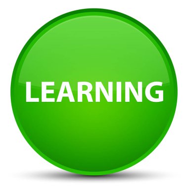 Özel yeşil yuvarlak düğmeye öğrenme