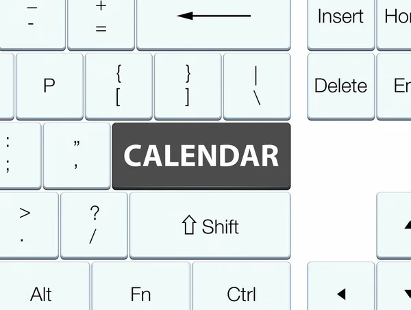 Kalender zwart toetsenbord knop — Stockfoto