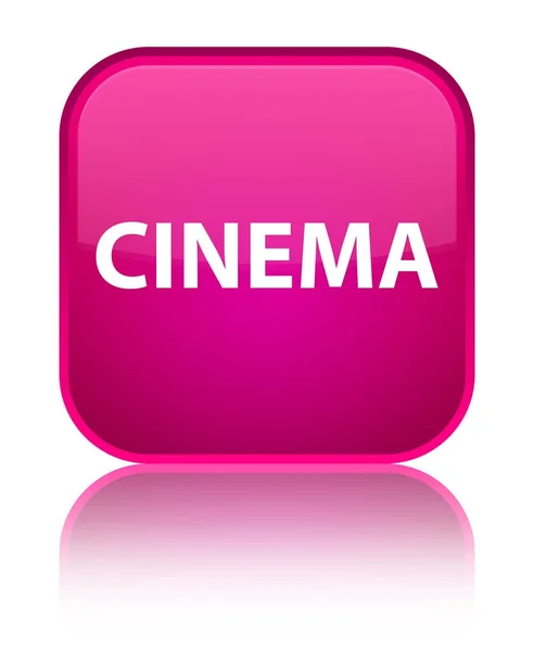 Cinema special pink square button — Stock Photo, Image