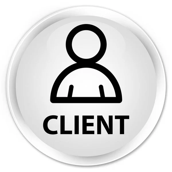 Klient (ikona składnika) premium biały okrągły przycisk — Zdjęcie stockowe