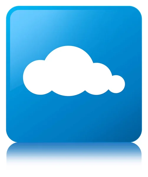 Cloud ikonu azurová modrá čtvercové tlačítko — Stock fotografie