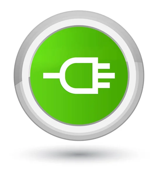 接続アイコン プライム ソフト緑丸ボタン — ストック写真