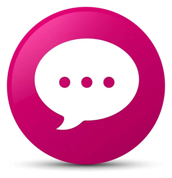 Pictogram voor conversatie roze ronde knop — Stockfoto