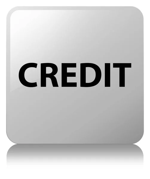 Botão quadrado branco de crédito — Fotografia de Stock