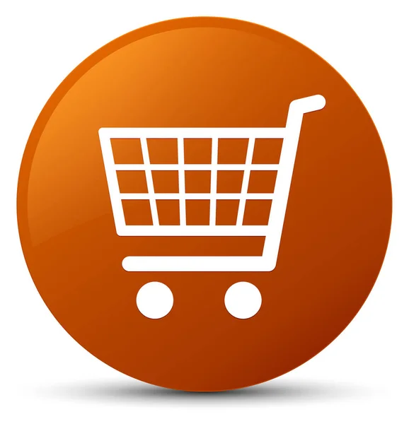 Ecommerce icon brown round button — Stock Photo, Image