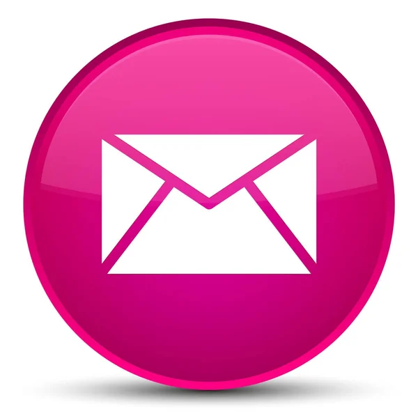 Icono de correo electrónico botón redondo rosa especial — Foto de Stock