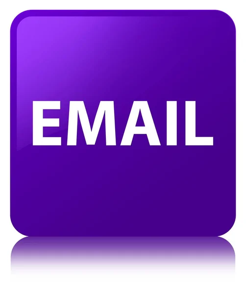 E-Mail lila quadratischer Knopf — Stockfoto