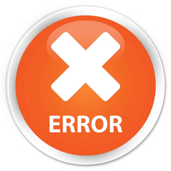 Error (cancelar icono) botón redondo naranja premium — Foto de Stock