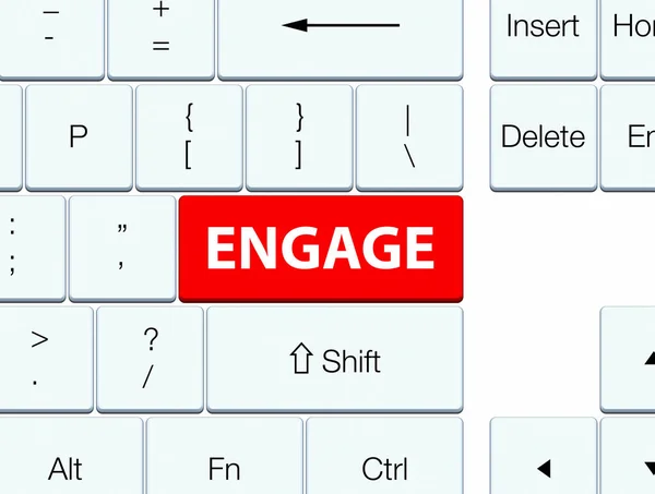 Activar botón de teclado rojo —  Fotos de Stock