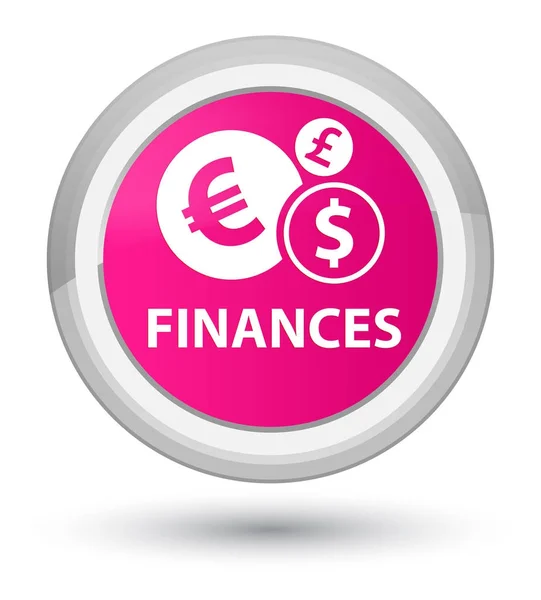 Finances (euro sign) prime pink round button — Stock Photo, Image