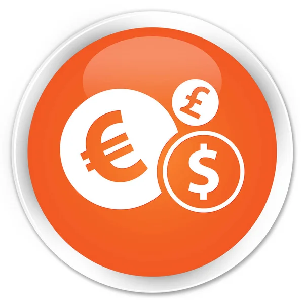 Finanzen Symbol Premium orangefarbene runde Taste — Stockfoto