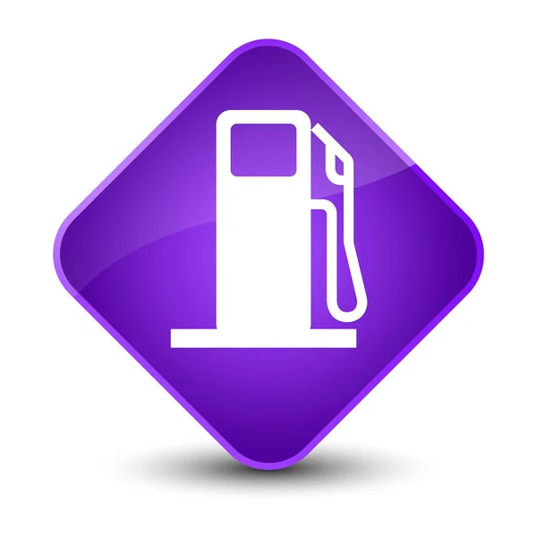 Fuel dispenser icon elegant purple diamond button — Stock Photo, Image