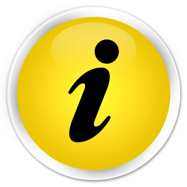 Info icône prime jaune bouton rond — Photo