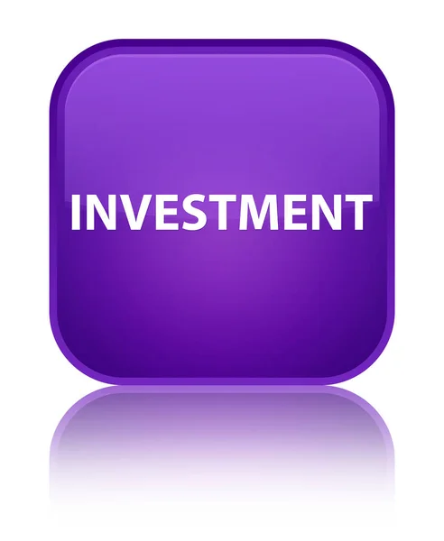 Investimento speciale pulsante quadrato viola — Foto Stock