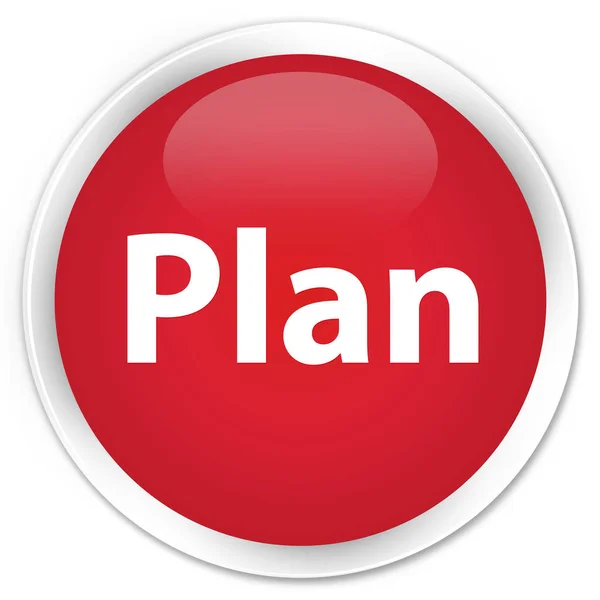 Plan Premium roter runder Knopf — Stockfoto