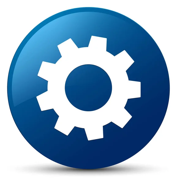 Process icon blue round button — Stock Photo, Image