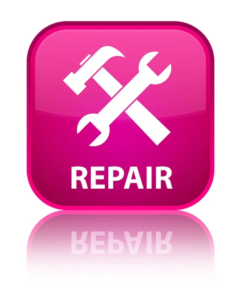 Reparatur (Werkzeug-Symbol) spezielle rosa quadratische Taste — Stockfoto