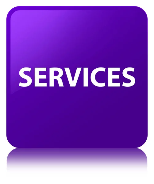 Servicios púrpura botón cuadrado — Foto de Stock