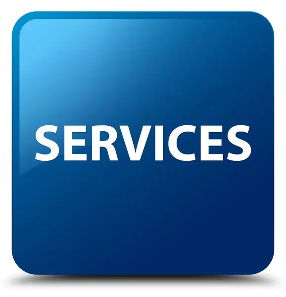 Servicios botón cuadrado azul —  Fotos de Stock