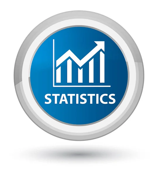 Statisztikák elsődleges kék kerek gomb — Stock Fotó