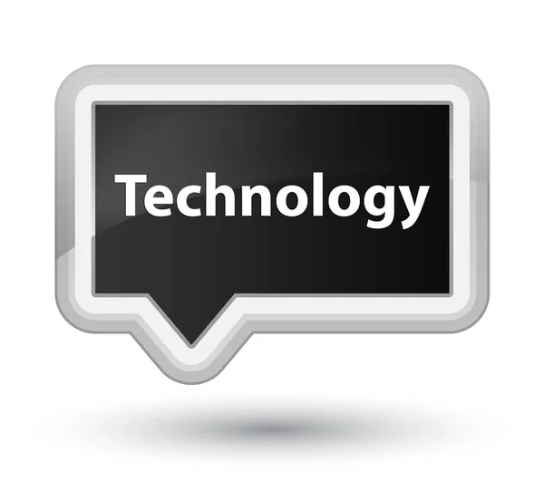 Technologie prime zwarte banner knop — Stockfoto