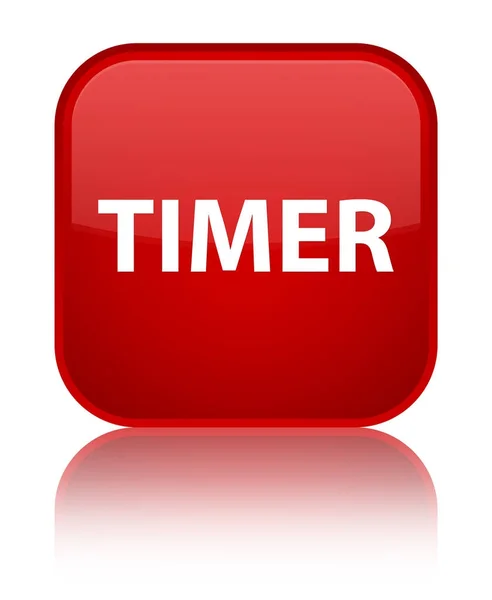 Timer speciale pulsante quadrato rosso — Foto Stock