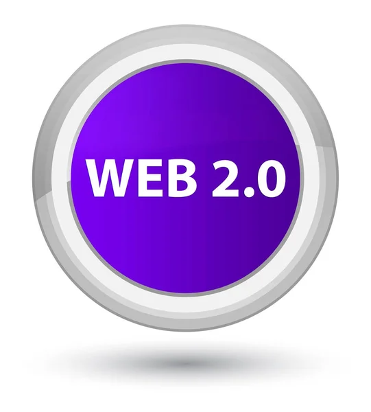 Bouton rond pourpre principal Web 2.0 — Photo