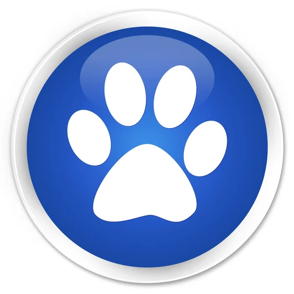 Animal Footprint Symbol Premium blauer runder Knopf — Stockfoto