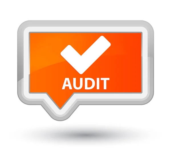 Audit (Validierungs-Symbol) Prime Orange Banner Taste — Stockfoto