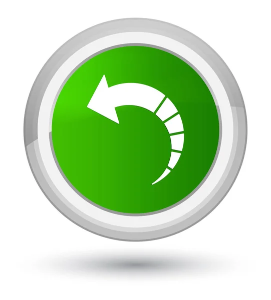戻る矢印アイコン プライム緑丸ボタン — ストック写真