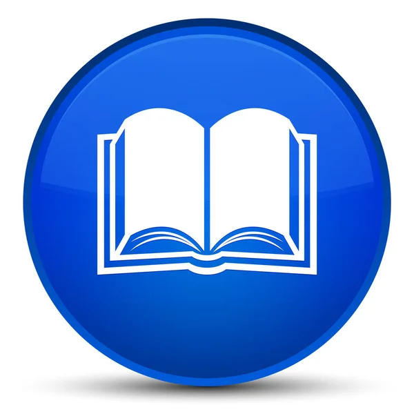 Піктограма книги спеціальна синя кругла кнопка — стокове фото