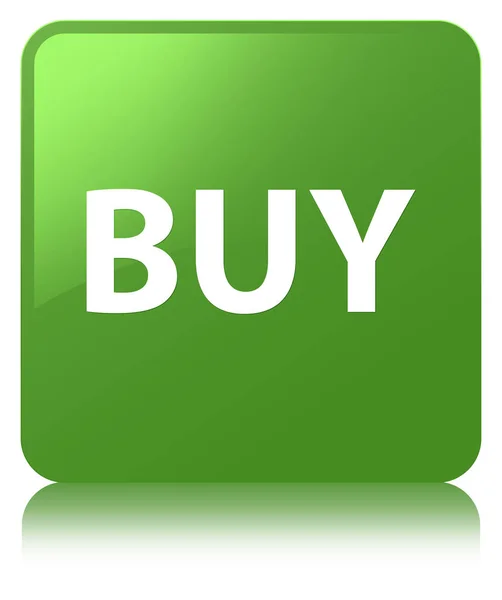 부드러운 녹색 사각형 버튼 구매 — 스톡 사진